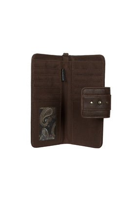 Pure Western Alison Cowhide Wallet - Chocolate (7329315586125)