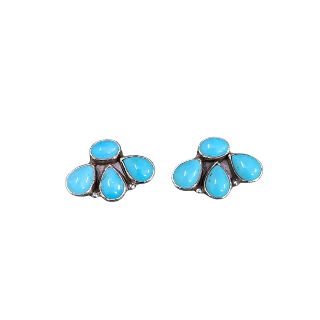 Wild Brumby Co - Kingman Turquoise Alpine Bloom Stud Earrings