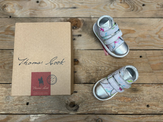 Infant Thomas Cook Altair Velcroshoe - Grey/silver (6833682415693)