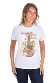 Womens Pure Western Amber Short Sleeve Tee Tshirt - White