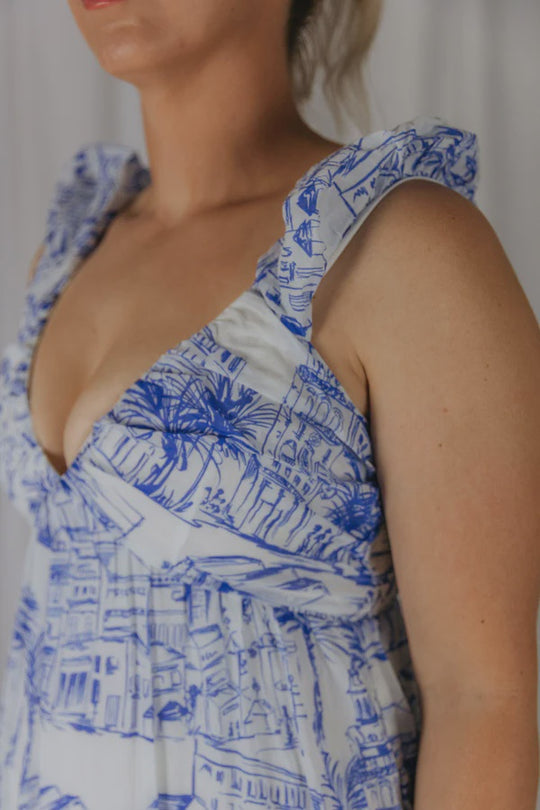 Womens El Jay Amelia Dress - Coastal Blue