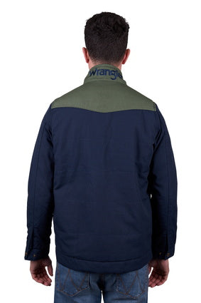 Mens Wrangler Andrew Jacket - Navy / Cypress (7534309343309)