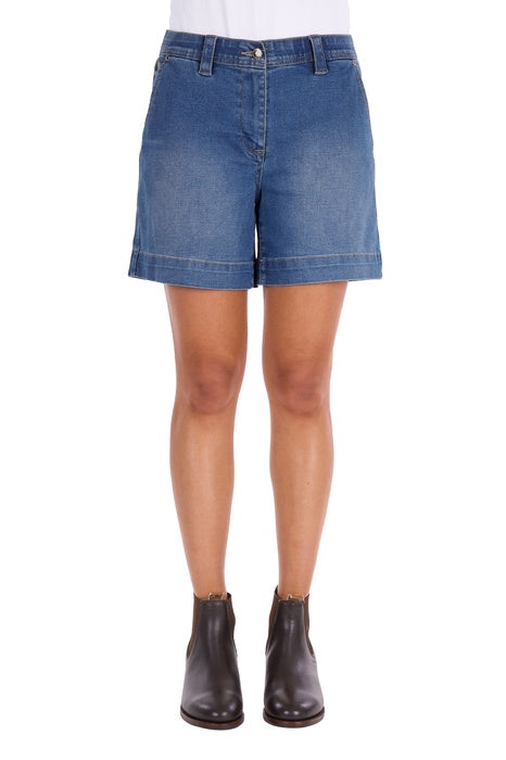 Womens Thomas Cook Annie Denim Shorts - Mid Wash