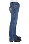 Girls Pure Western Ariana Bootcut  Jean - Retro Blue