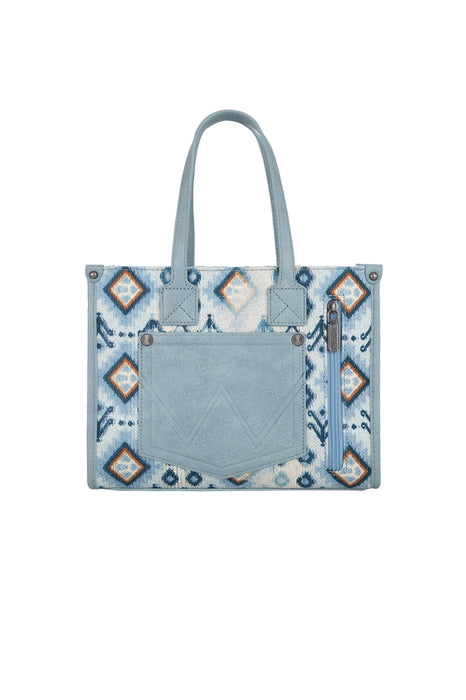 Womens Wrangler Aztec Crossbody Tote Bag - Light Blue or Camel
