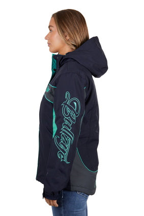 Womens Bullzye Carla Jacket - Navy with Turquoise or Purple (7131529478221)