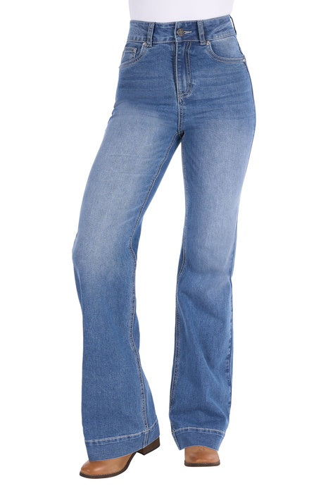 Womens Pure Western Banks Mid waisted Trouser Jean - 34 Leg