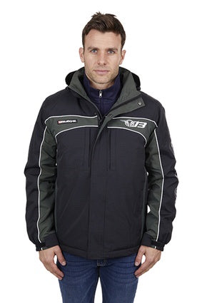 Mens Bullzye Bazooka Jacket - Black / Green (7131545665613)
