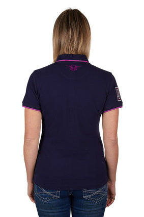 Womens Bullzye Belle Polo Shirt - Navy (7013972574285)