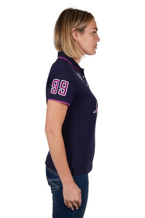 Womens Bullzye Belle Polo Shirt - Navy (7013972574285)