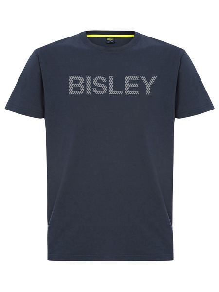Mens Bisley Segmented Work Tee Tshirt - Navy