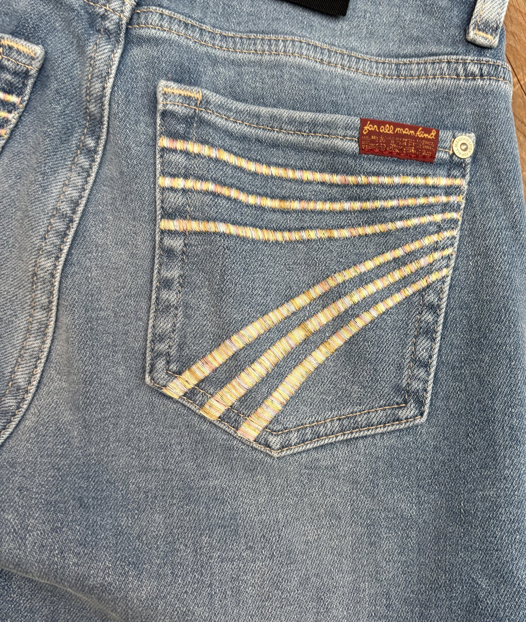 Womens 7 For all Mankind Dojo Jean - 34 Leg - Blue Haven