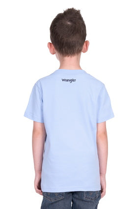 Boys Wrangler Lance SS Tee - Light Blue
