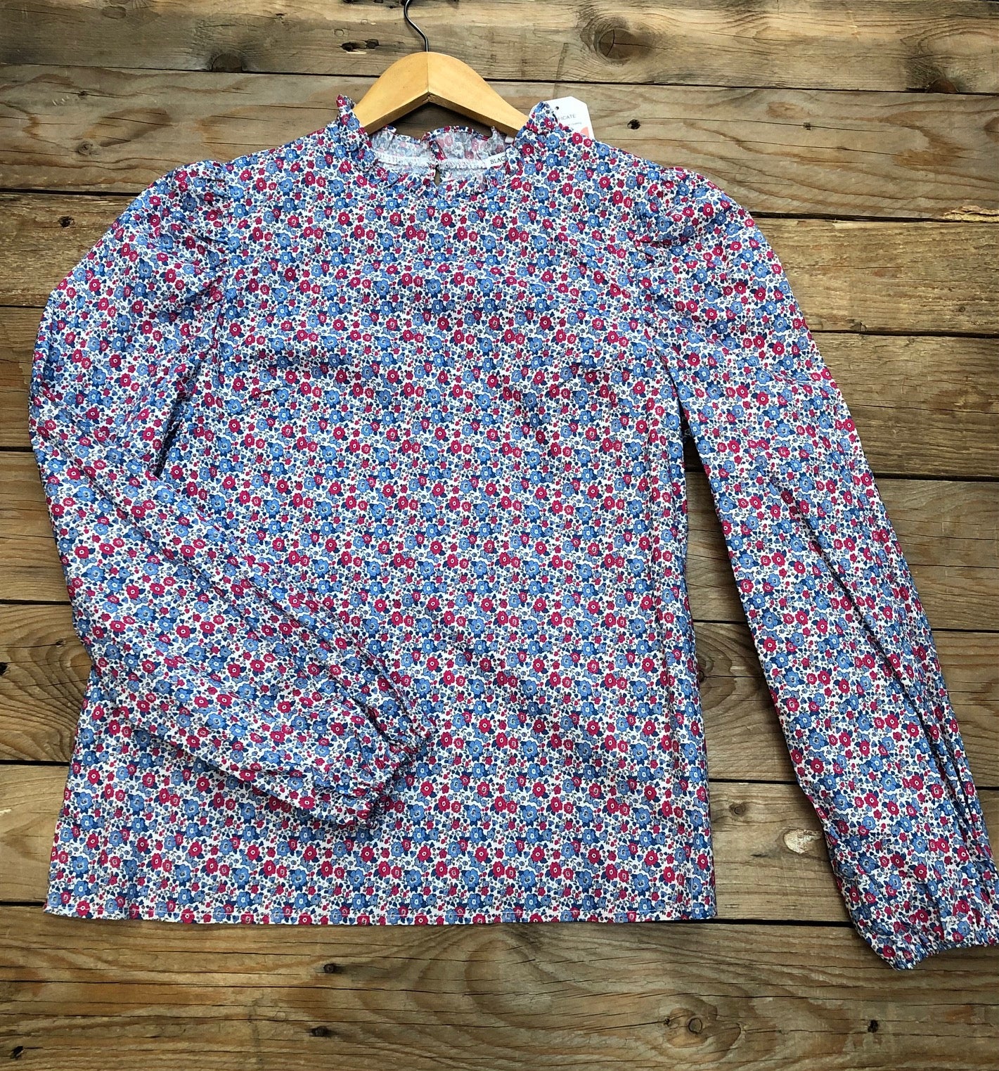 Womens Black Colt Brooke Blouse Shirt - Blue Floral (7335972962381)