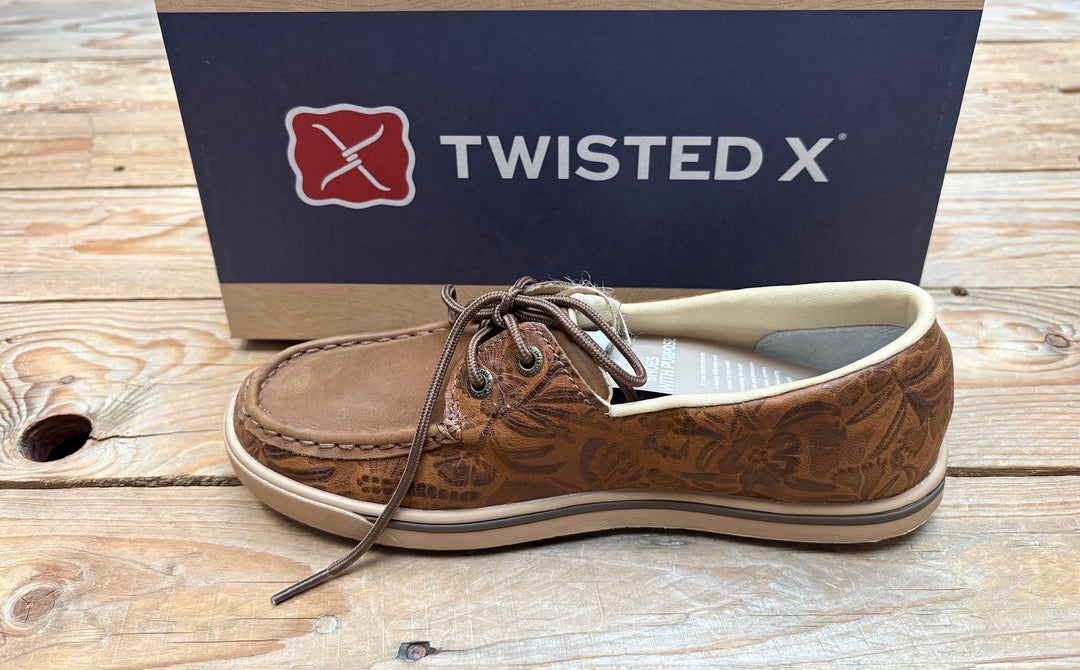 Womens Twisted X Leather Loper Lace up Moc / Shoe - Brown