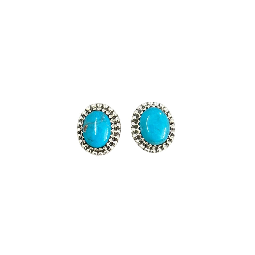 Wild Brumby Co - Kingman Turquoise Brumby Moon Stud Earrings