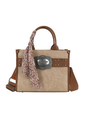 Wrangler Feature Buckle Crossbody Bag - Natural or Light Blue (7531350196301)