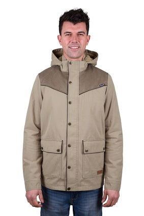 Mens Wrangler Cain Jacket - Stone (7534313537613)
