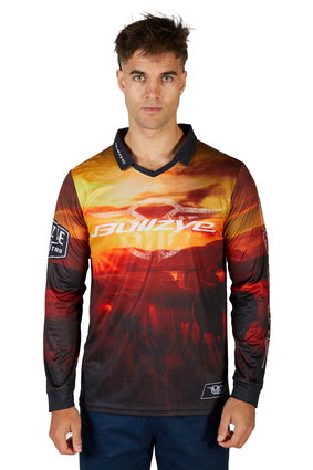 Mens Bullzye Cam Fishing Shirt - Red / Orange (7350928277581)