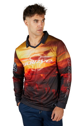 Mens Bullzye Cam Fishing Shirt - Red / Orange (7350928277581)