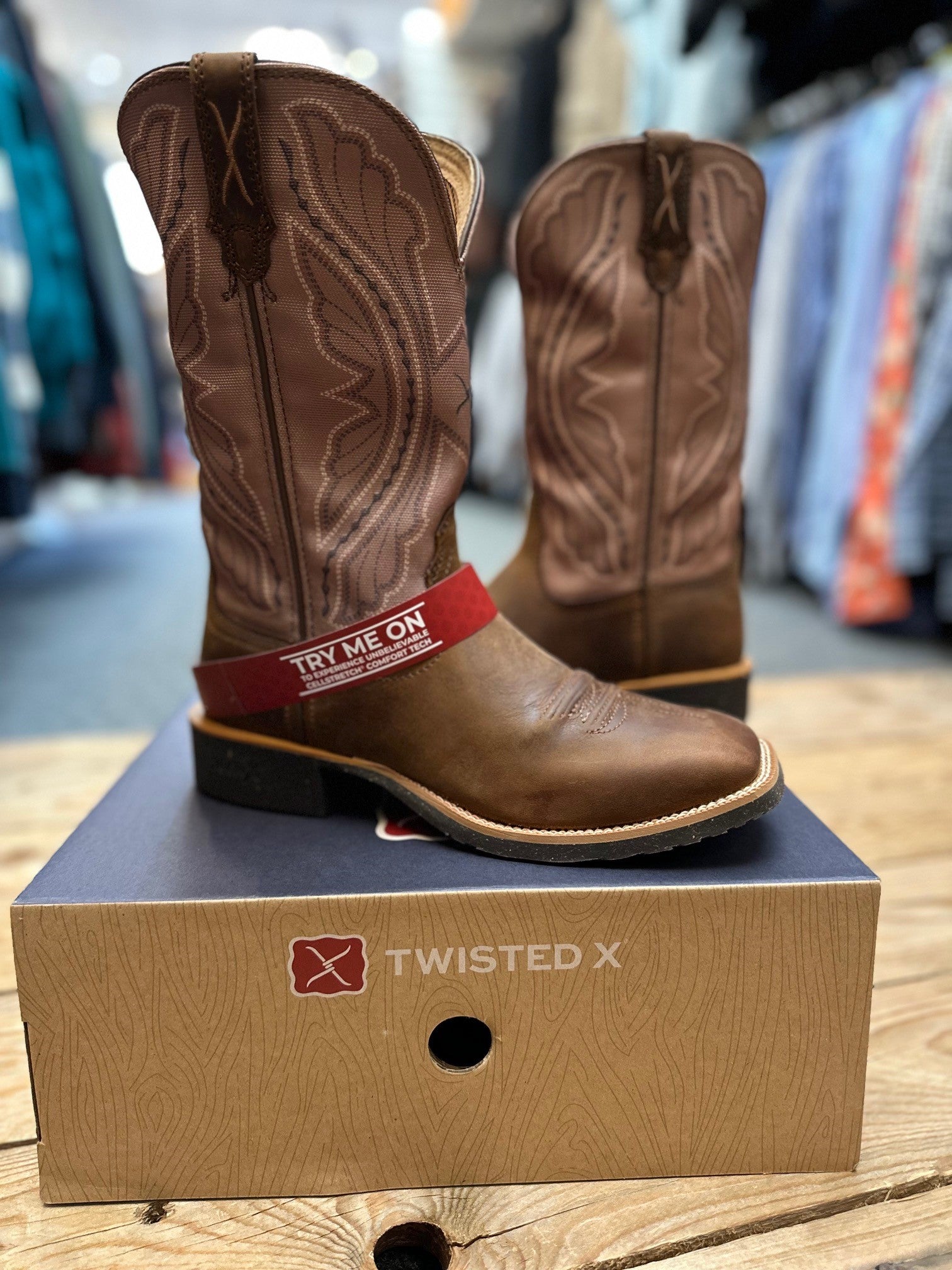 Womens Twisted X 11" Tech X2 Boot - Brown / Tobacco Canvas Shaft (7495251198029)