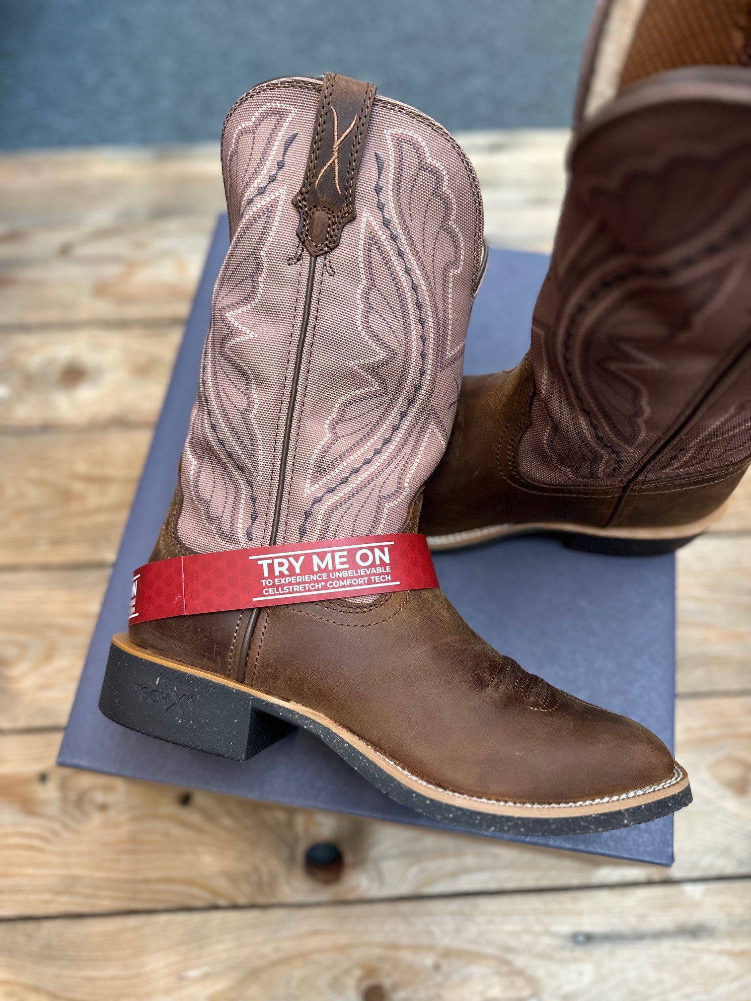 Womens Twisted X 11" Tech X2 Boot - Brown / Tobacco Canvas Shaft (7495251198029)