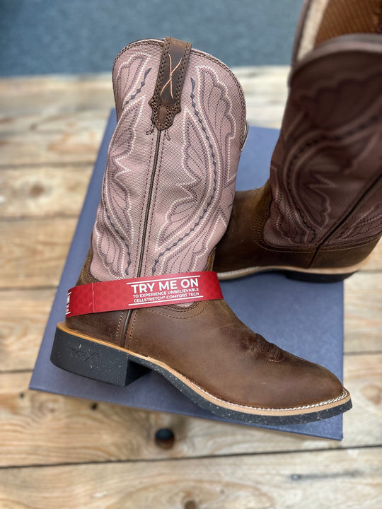 Womens Twisted X 11" Tech X2 Boot - Brown / Tobacco Canvas Shaft (7495251198029)