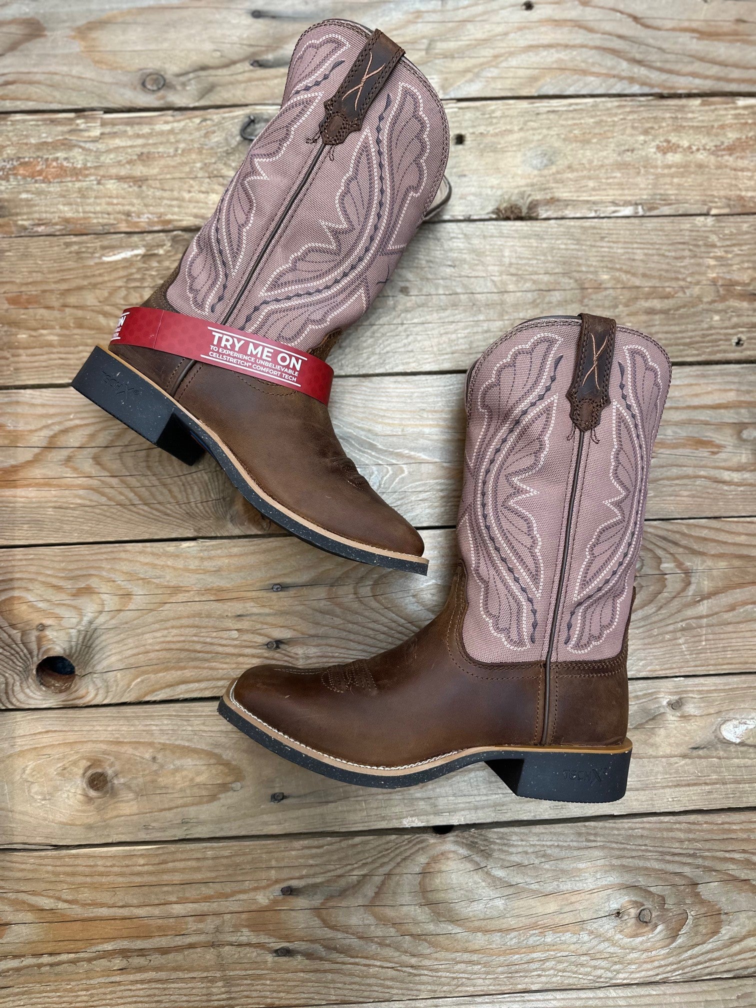 Womens Twisted X 11" Tech X2 Boot - Brown / Tobacco Canvas Shaft (7495251198029)