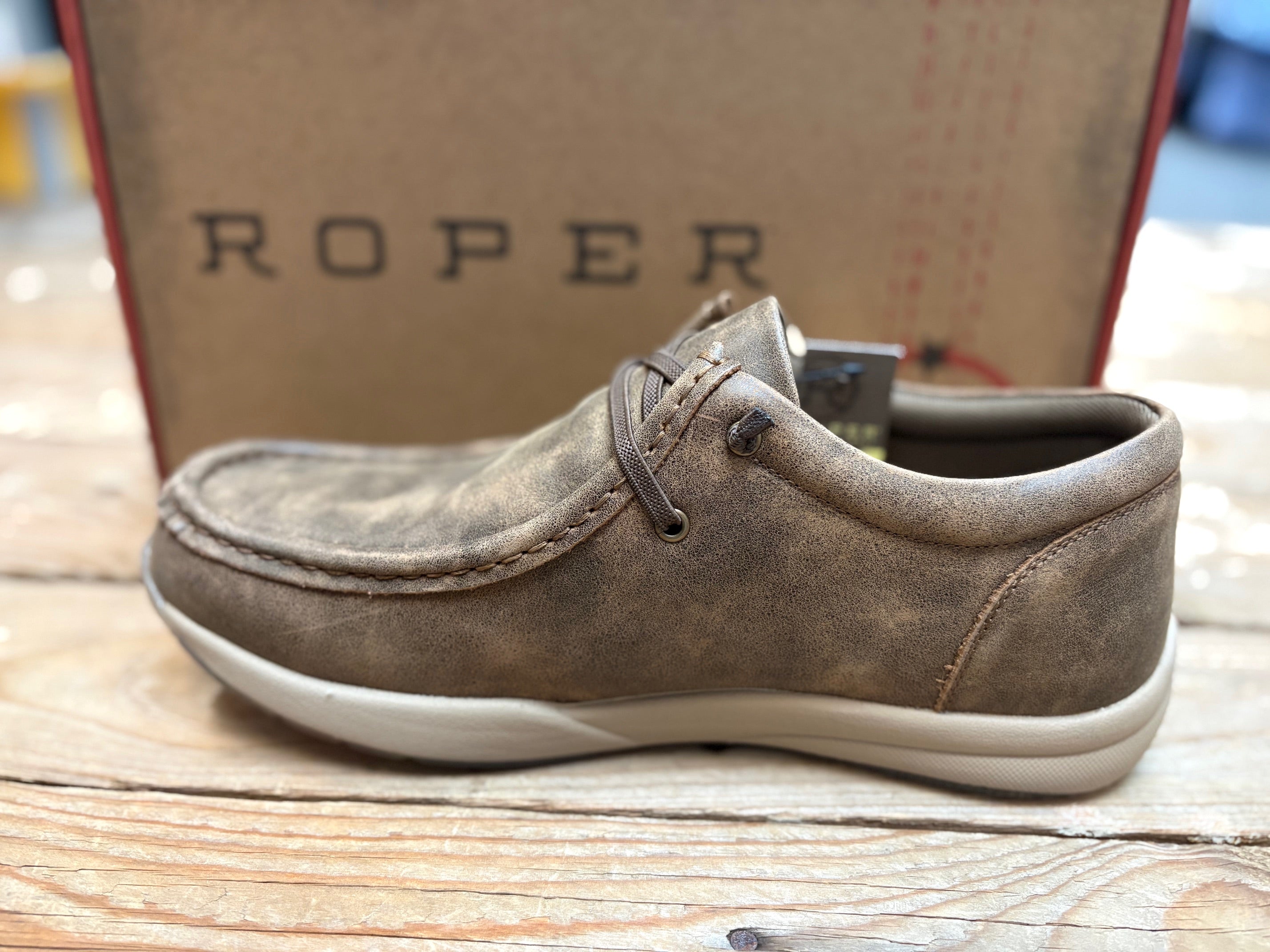 Mens Roper Clearcut Low Tan Leather Loper Shoe