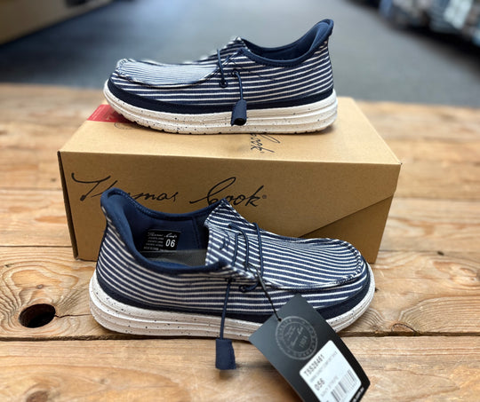Womens Thomas Cook Sandy Comfort Shoe - Navy Stripe