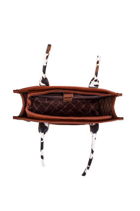 Womens Wrangler Cow Print Tote Bag - Large