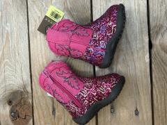 Infant Baby Roper Cowbabies Glitter Aztec II Boot - Fuschia / Fuschia Glitter
