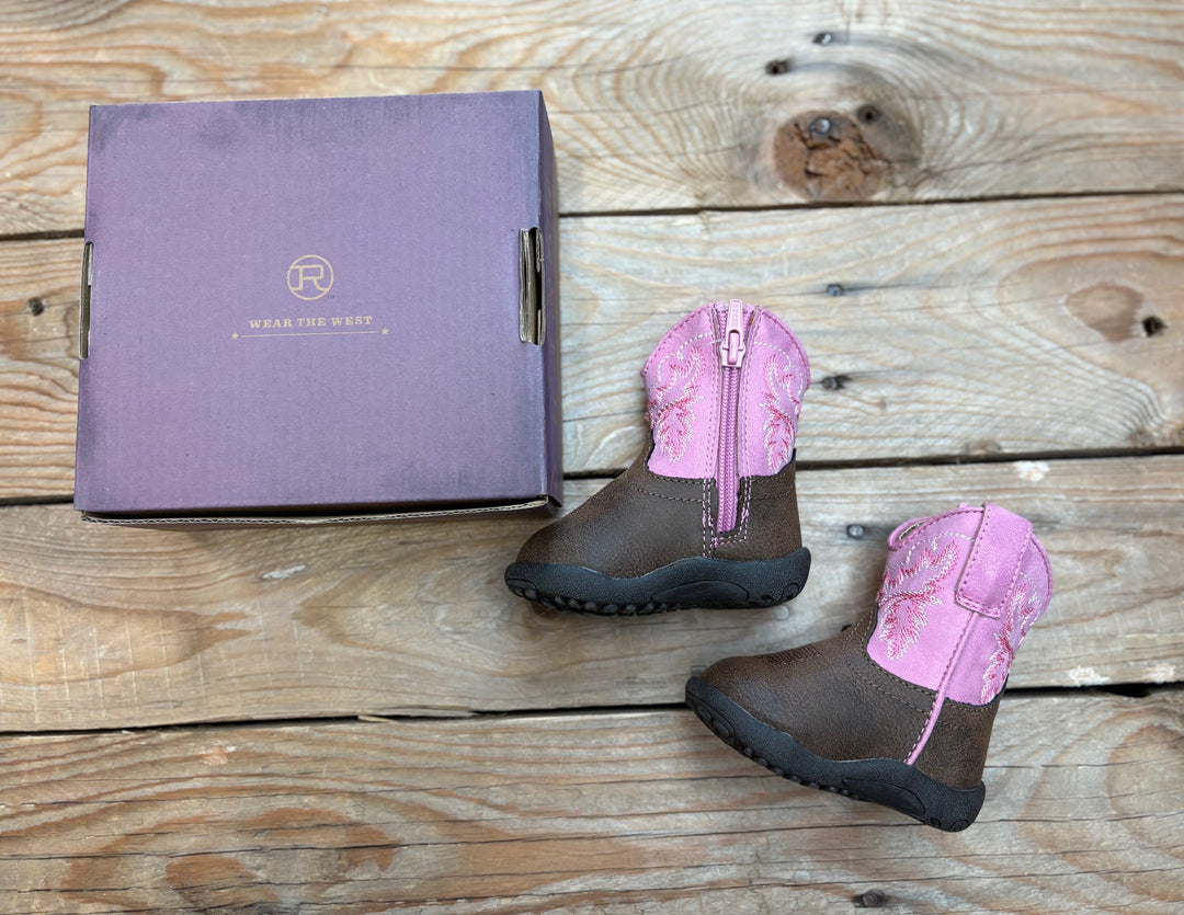 Infant Roper Cowbaby Gretchen Boot - Tan / Pink