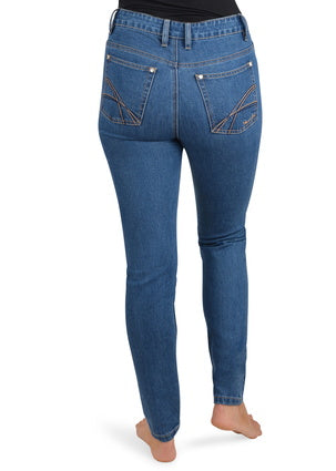 Womens Thomas Cook Crystal Denim Jean - Light Wash (6913142816845)