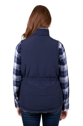 Womens Wrangler Denver Reversible Vest - Navy / Charcoal (7511281139789)