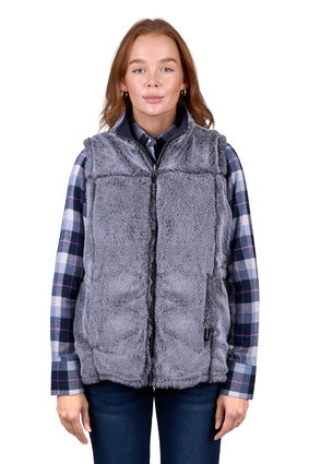 Womens Wrangler Denver Reversible Vest - Navy / Charcoal (7511281139789)