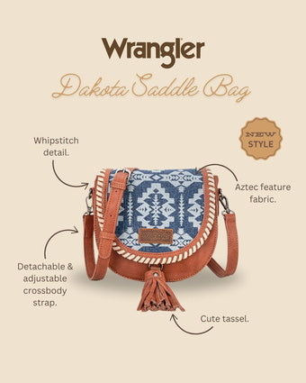Wrangler Dakota Saddle Bag - Tan or Denim (7497067364429)