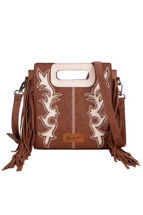 Womens Wrangler Dallas Fringe Bag - Beige Pink or Coffee