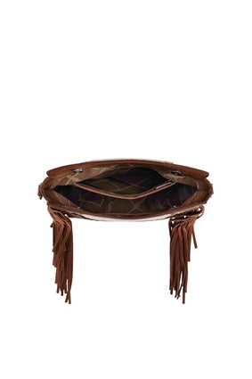 Womens Wrangler Dallas Fringe Bag - Beige Pink or Coffee