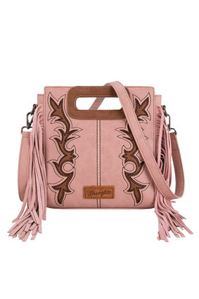 Womens Wrangler Dallas Fringe Bag - Beige Pink or Coffee