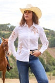 Womens Wrangler Darcy Long Shirt - White