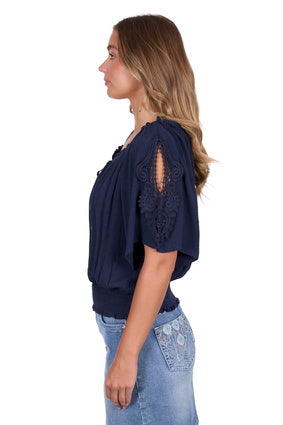 Womens Pure Western  Deanne Blouse (7557876219981)