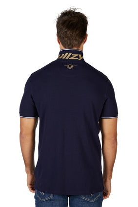 Mens Bullzye Dennis Polo Shirt - Navy (7350928343117)