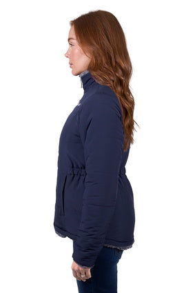 Womens Wrangler Denver Reversible Jacket - Navy / Charcoal (7511281107021)