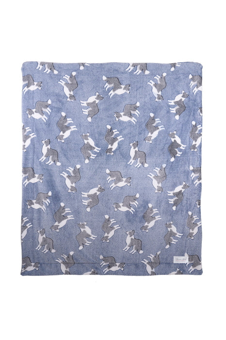 Thomas Cook Dog Border Collie Snuggle Rug - Blue