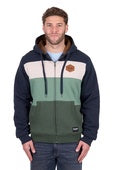 Mens Wrangler Dwayne Zip Up Hoodie Jumper - Navy / Cypress