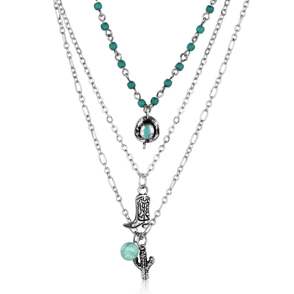 Montana Silver Attitude Jewellery Layers of the West Necklace - 3 Strand