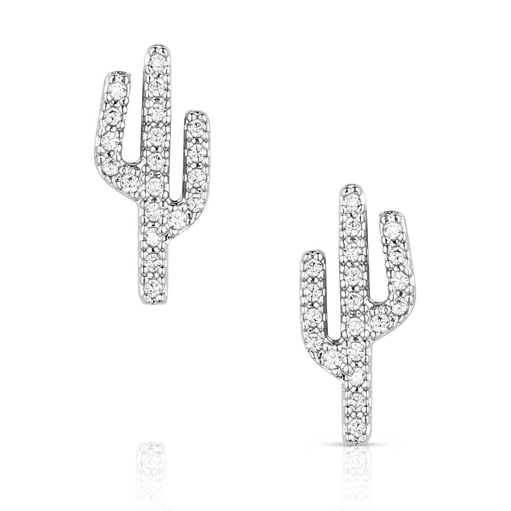Montana Silver Sparkling Saguaro Cactus Stud Earring