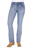 Womens Pure Western Emily Boot Cut Mid Waist Jean - Moonshine - 32 Leg
