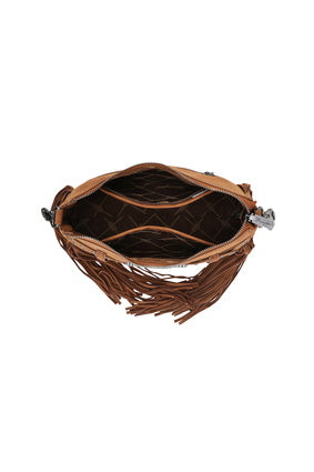 Womens Wrangler Feature Buckle Shoulder Bag - Tan